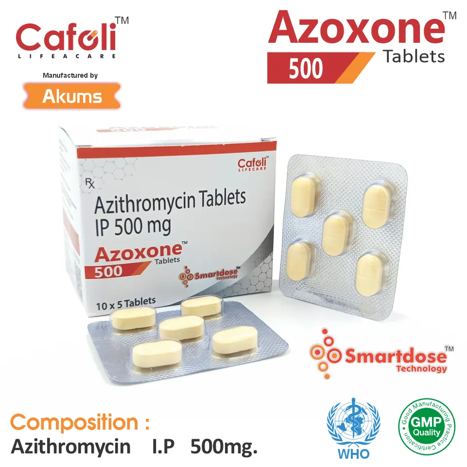 Azithromycin 500mg Tablet at Best Price in PCD Pharmacia Franchise for Antibiotic and Bacterial Infections, Respiratory Infections